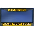 thumbnail image 1 of Your Text Here Yellow Background Black License Plate Frame, 1 of 1