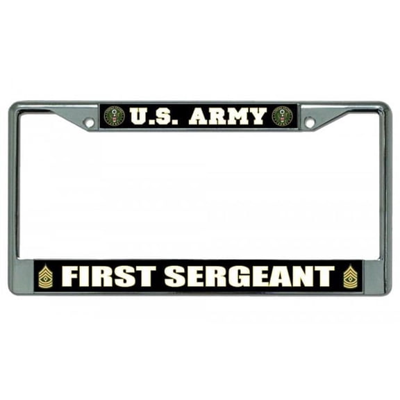 212 Main LPO2013 U.S. Army First Sergeant Photo License Plate Frame, Free Screw Caps