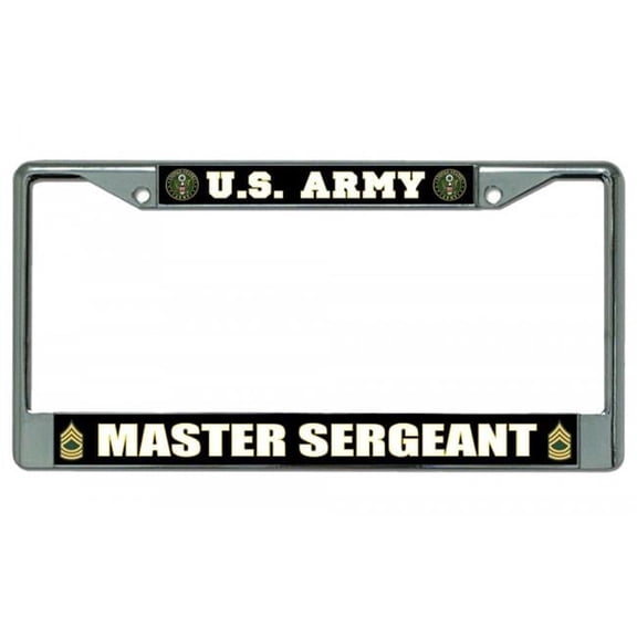 212 Main LPO2014 U.S. Army Master Sergeant License Plate Frame, Free Screw Caps
