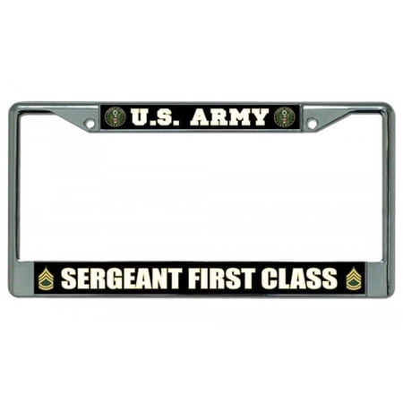 212 Main LPO2017 U.S. Army Sergeant First Class License Plate Frame, Free Screw Caps