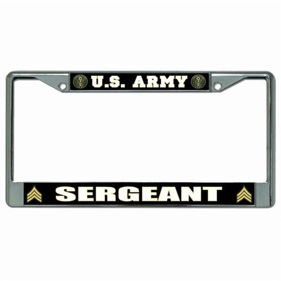 212 Main LPO2018 U.S. Army Sergeant Photo License Plate Frame, Free Screw Caps