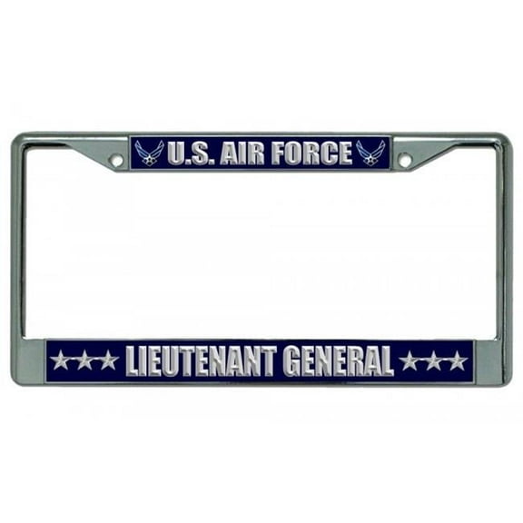 212 Main LPO2149 U.S. Air Force Lieutenant General Chrome License Plate Frame