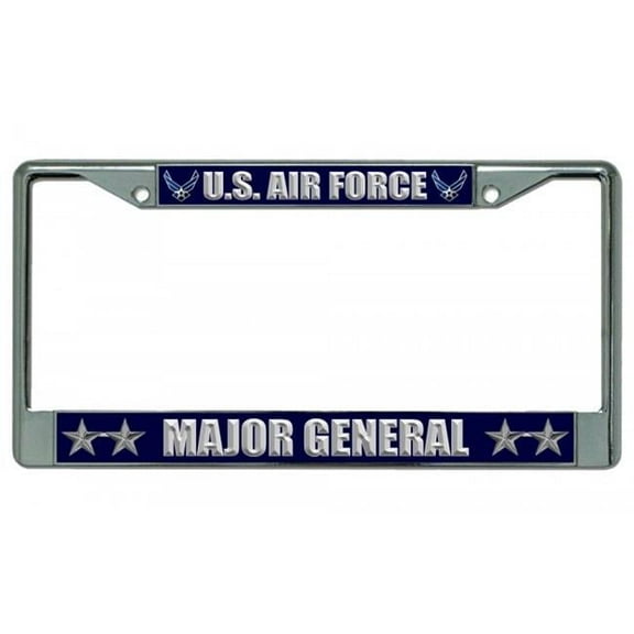 212 Main LPO2151 U.S. Air Force Major General Chrome License Plate Frame