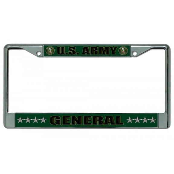 U.S. Army General Chrome License Plate Frame