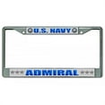 thumbnail image 1 of 212 Main LPO2177 U.S. Navy Admiral Chrome License Plate Frame, 1 of 1