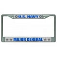 thumbnail image 1 of 212 Main LPO2181 U.S. Navy Major General Chrome License Plate Frame, 1 of 1