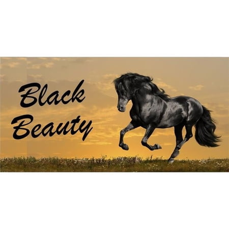 Black Beauty Horse Photo License Plate