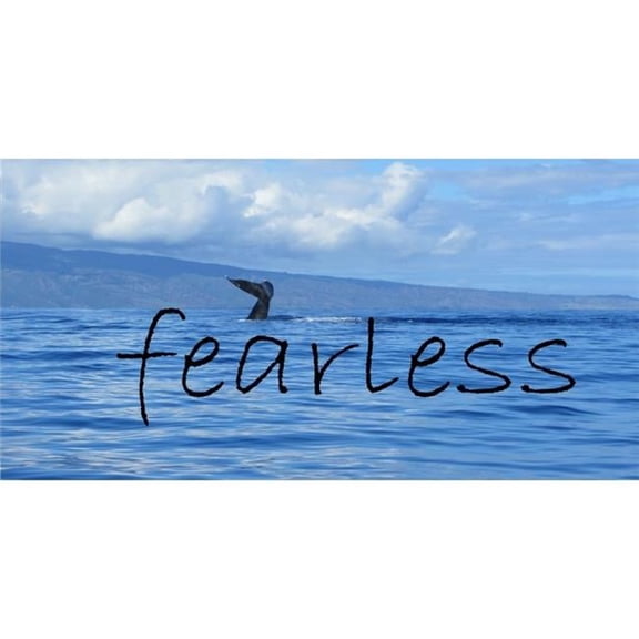 Fearless Whale Ocean Scene Photo License Plate