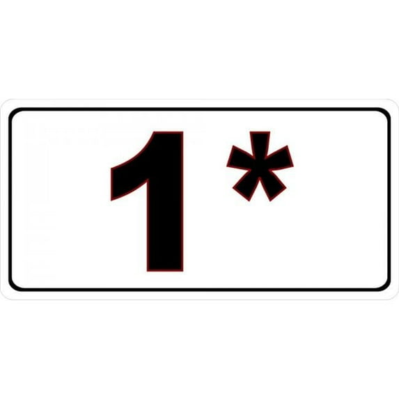 212 Main LPO2544 6 x 12 in. One Ass to Risk Photo License Plate