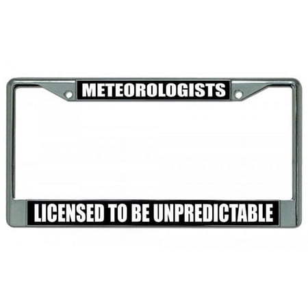 Meteorologists Chrome License Plate Frame