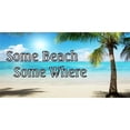 thumbnail image 1 of Some Beach Some Where Ocean Scene Photo License Plate, 1 of 1