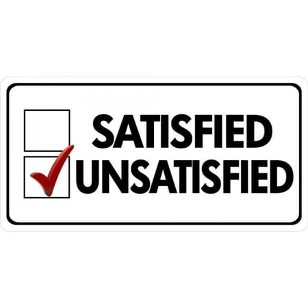 Check Mark Unsatisfied Photo License Plate
