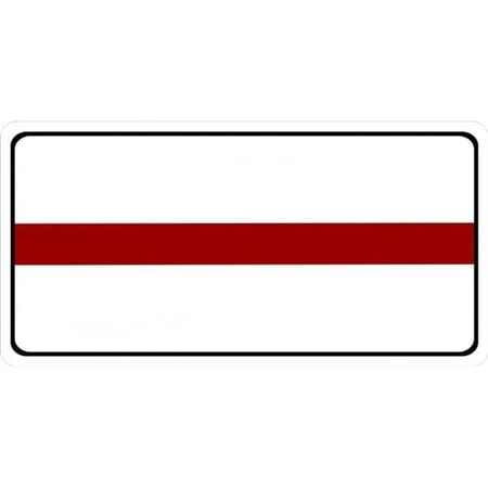 Thin Red Line Firefighter Photo License Plate