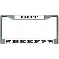 thumbnail image 1 of Got Beef Chrome License Plate Frame, 1 of 1