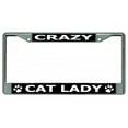 thumbnail image 1 of Crazy Cat Lady Chrome License Plate Frame, 1 of 1