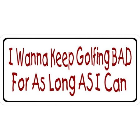 212 Main LPO2955 6 x 12 in. I Wanna Keep Golfing Photo License Plate