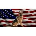 thumbnail image 1 of 212 Main LPO2982 6 x 12 in. German Shepherd Dog on United States Flag Photo License Plate, 1 of 1