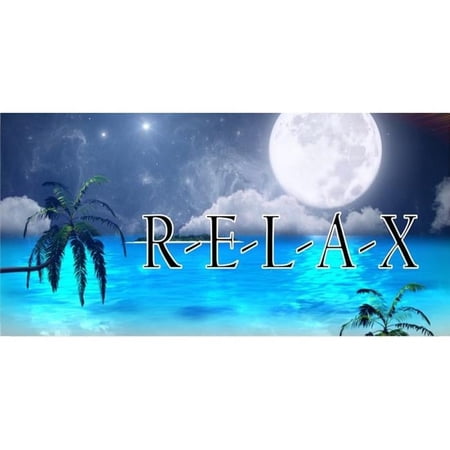 Relax Moonlight Ocean Scene Photo License Plate