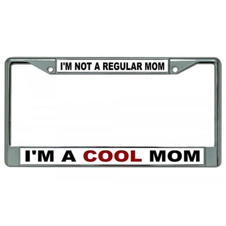 212 Main LPO3029 6 x 12 in. I am a Cool Mom Chrome License Plate Frame