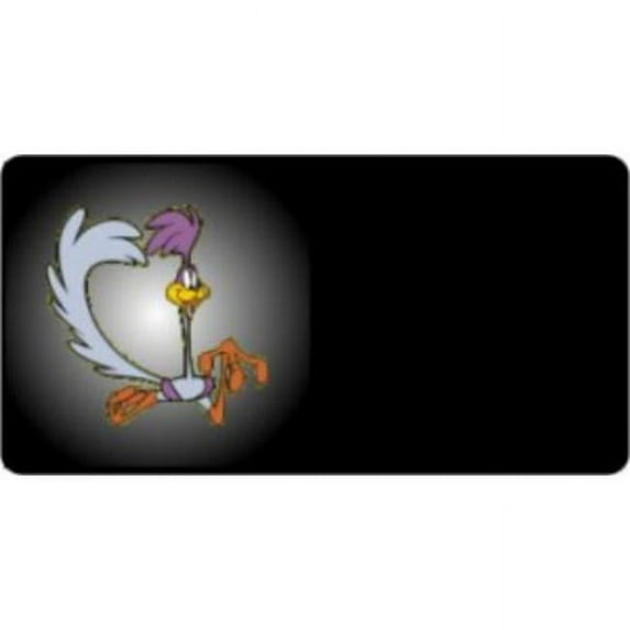 212 Main LPO3187 6 x 12 in. Roadrunner Offset on Black Photo License Plate