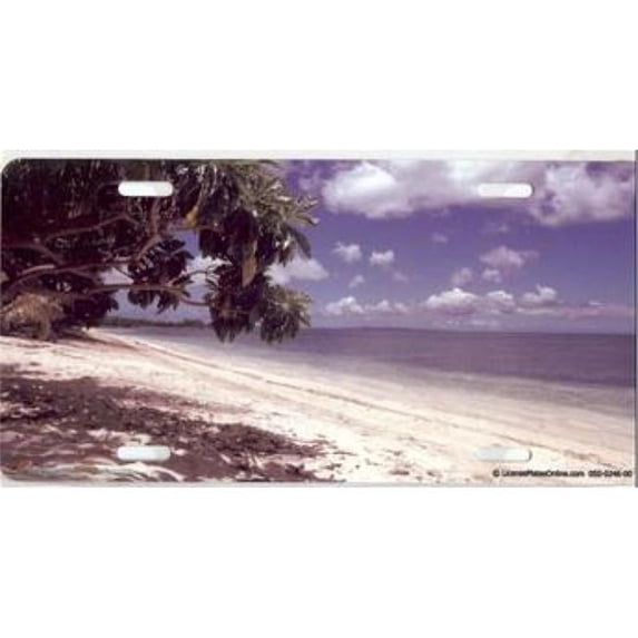 Beautiful Beach Scene Photo License Plate