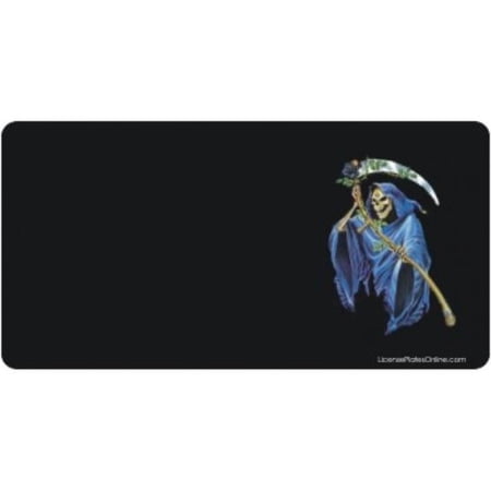 212 Main LPO3229 Offset Death on Black Photo License Plate