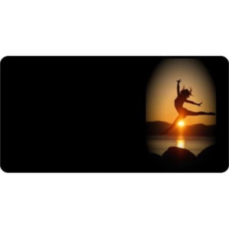 212 Main LPO3248R Offset Beach Ballet Dancer on Black Photo License Plate