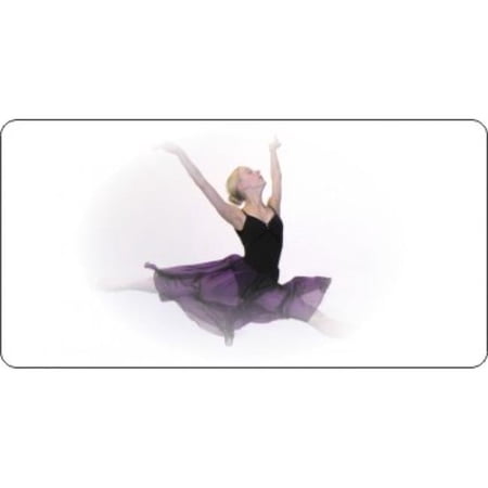 212 Main LPO3249 6 x 12 in. Centered Ballerina on White Photo License Plate