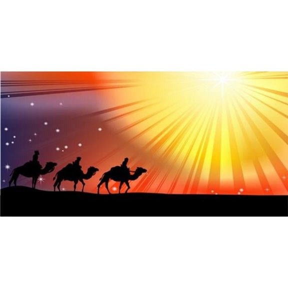 Three Wise Men Bright Star Photo License Plate