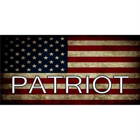 212 Main LPO3337 6 x 12 in. Patriot on American Flag Photo License Plate