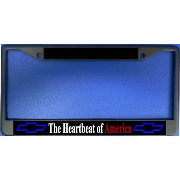 212 Main LPO3367 6 x 12 in. Heartbeat of America Chrome License Plate Frame