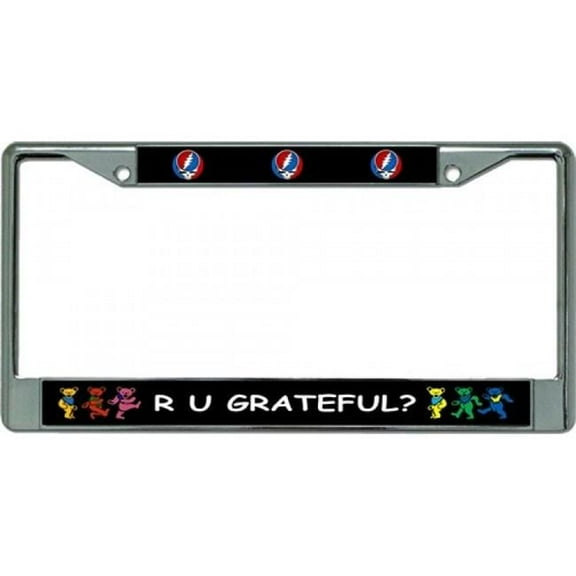 R U Grateful Chrome License Plate Frame