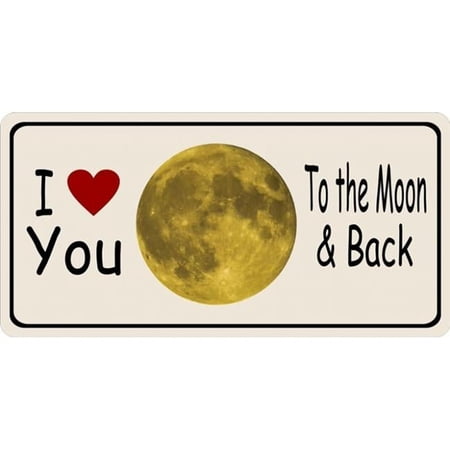 212 Main LPO3406 6 x 12 in. Love You to the Moon & Back Photo License Plate