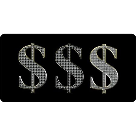 Dollar Signs Photo License Plate