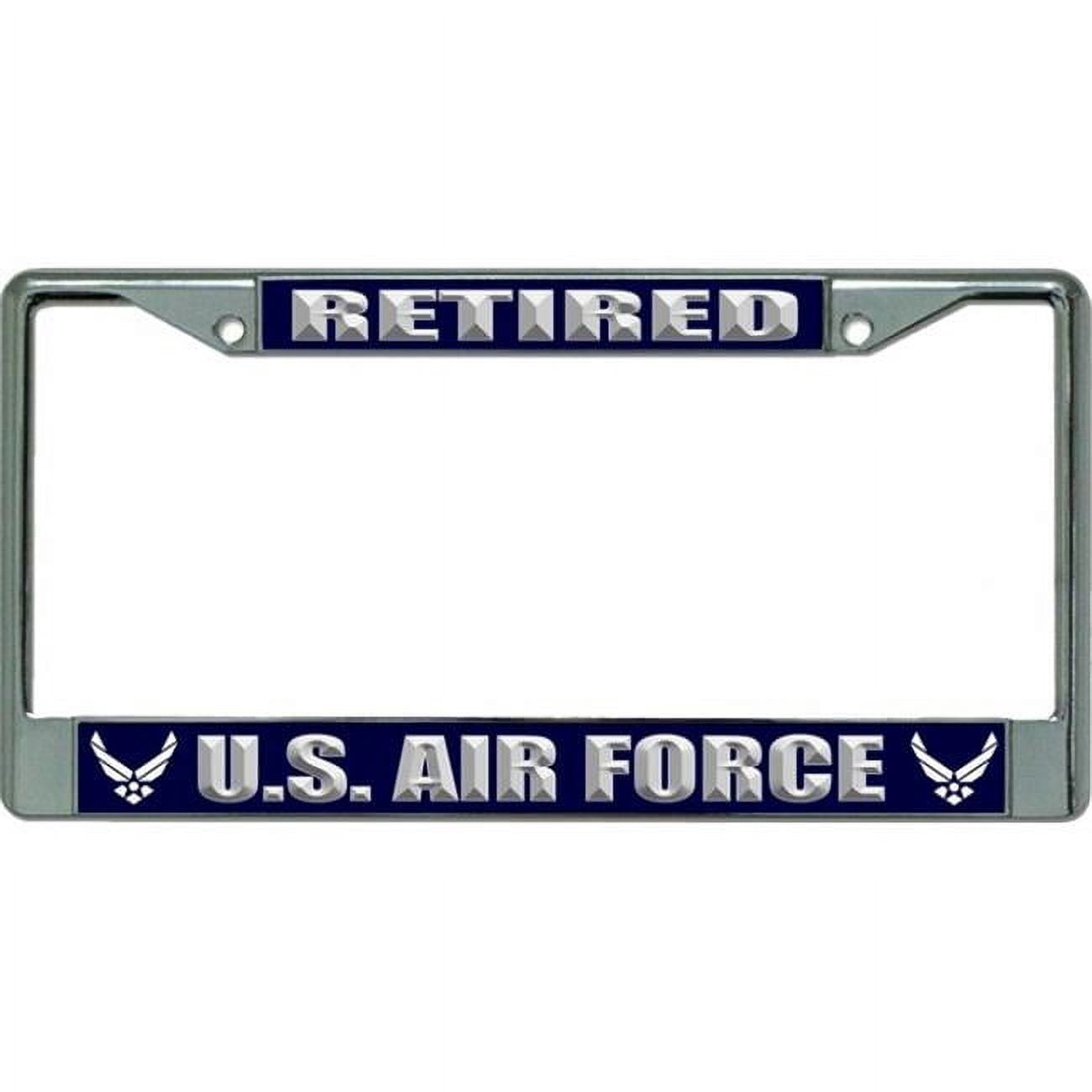 Retired Lineman Chrome License Plate Frame - Heavy Duty Metal Frame With Full Color Inserts, Fits 6x12 Plates - View #8
