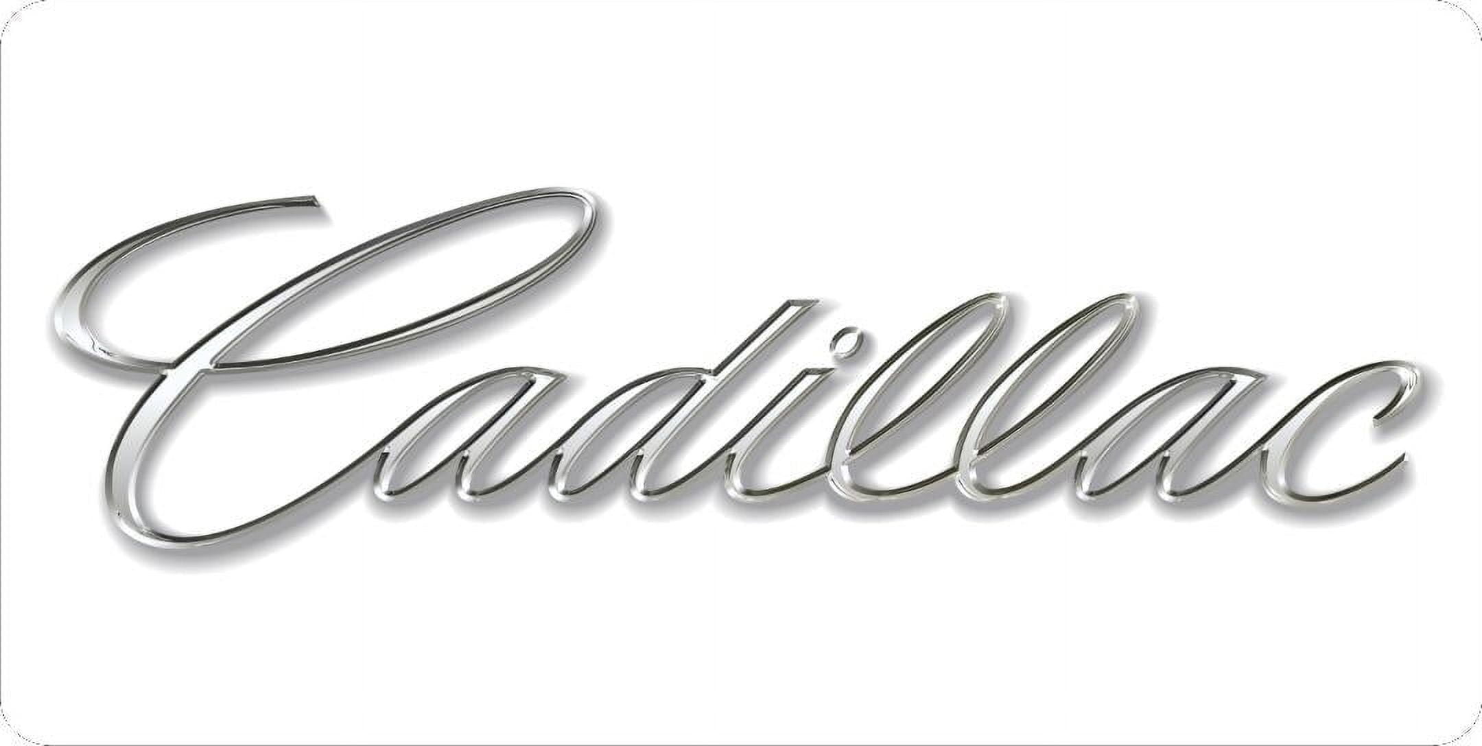 212 Main LPO3612 6 x 12 in. Cadillac Script on White Photo License ...