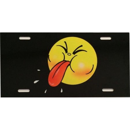 212 Main LPO3826 6 x 12 in. Raspberry Face Centered on Black License Plate
