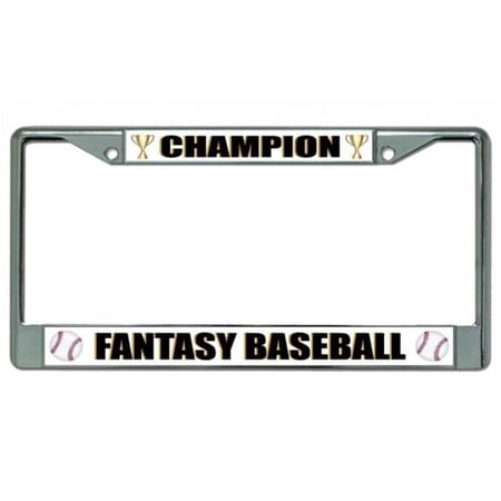 Fantasy Baseball Champion Chrome License Plate Frame