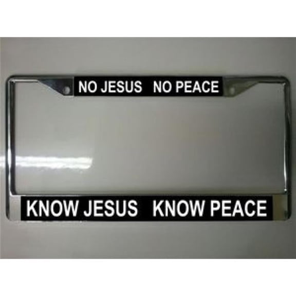 212 Main LPO390 No Jesus No Peace Photo License Plate Frame, Free Screw Caps