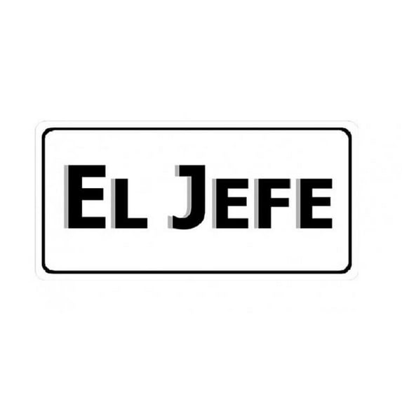 El Jefe Photo License Plate