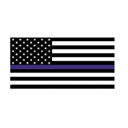 Police Thin Blue Line American Flag Photo License Plate