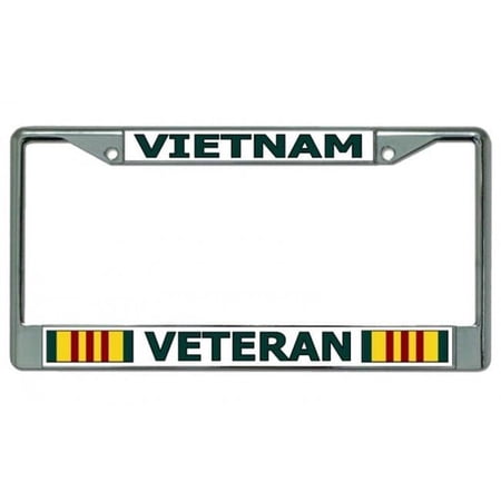 Vietnam Veteran #2 Chrome License Plate Frame