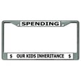 thumbnail image 1 of Spending Our Kids Inheritance #2 Chrome License Plate Frame, 1 of 1