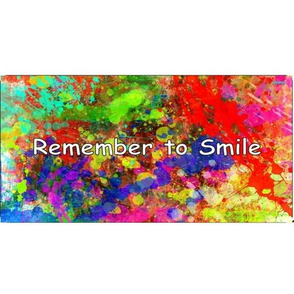 212 Main LPO4044 6 x 12 in. Remember to Smile Photo License Plate