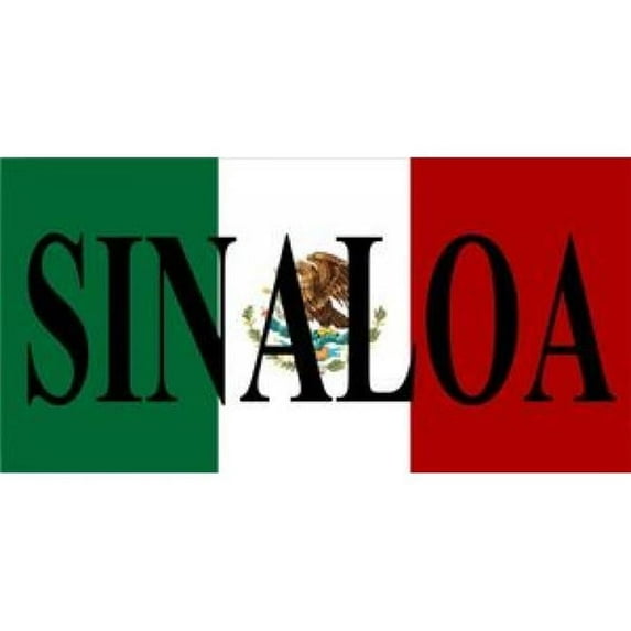 212 Main LPO416 0.03 in. Thick Mexico Sinaloa Photo License Plate
