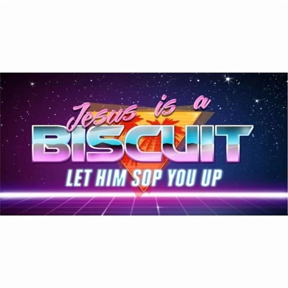 212 Main LPO4249 6 x 12 in. Jesus is a Biscuit Photo License Plate