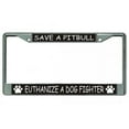 thumbnail image 1 of 212 Main LPO4275 6 x 12 in. Save a Pitbull Chrome License Plate Frame, 1 of 1