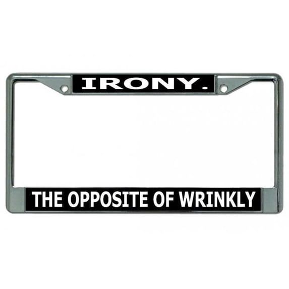 212 Main LPO4341 6 x 12 in. Irony the Opposite of Wrinkly Chrome License Plate Frame