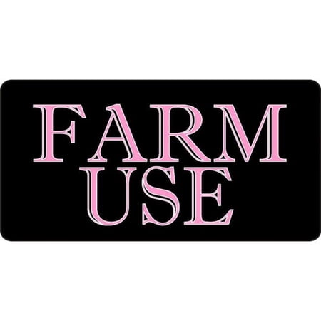 212 Main LPO4521 6 x 12 in. Farm Use on Black No.3 Photo License Plate