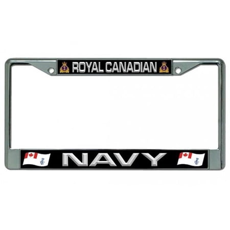 Royal Canadian Navy Chrome License Plate Frame